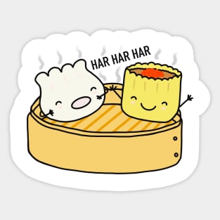 Har Gow Siu Mai. Laugh More Smile More. Sticker